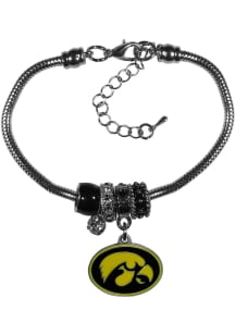 Iowa Hawkeyes Euro Bead Bracelet Womens Bracelet
