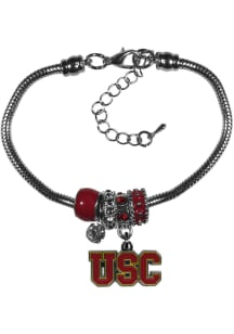 USC Trojans Euro Bead Bracelet Womens Bracelet