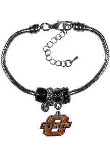 Oklahoma State Cowboys Euro Bead Bracelet Womens Bracelet