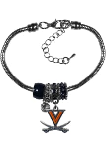 Virginia Cavaliers Euro Bead Bracelet Womens Bracelet