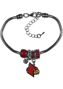 Louisville Cardinals Euro Bead Bracelet Womens Bracelet
