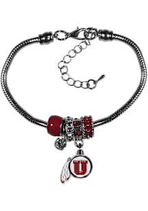 Utah Utes Euro Bead Bracelet Womens Bracelet