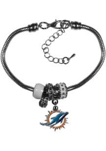 Miami Dolphins Euro Bead Bracelet Womens Bracelet