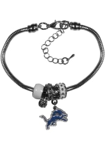 Detroit Lions Euro Bead Bracelet Womens Bracelet
