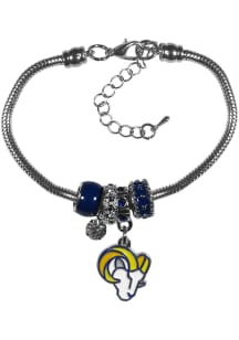 Los Angeles Rams Euro Bead Bracelet Womens Bracelet