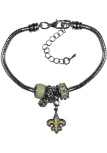 New Orleans Saints Euro Bead Bracelet Womens Bracelet