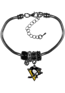 Pittsburgh Penguins Euro Bead Bracelet Womens Bracelet
