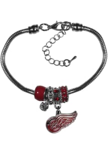 Detroit Red Wings Euro Bead Bracelet Womens Bracelet