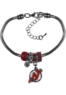 New Jersey Devils Euro Bead Bracelet Womens Bracelet