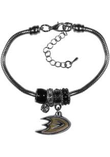 Anaheim Ducks Euro Bead Bracelet Womens Bracelet