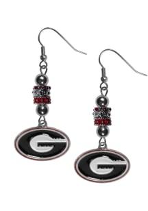 Georgia Bulldogs Euro Bead Earrings Womens Earrings