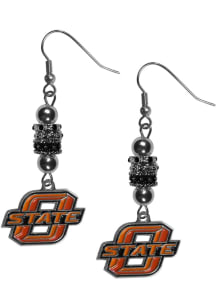 Oklahoma State Cowboys Euro Bead Earrings Womens Earrings