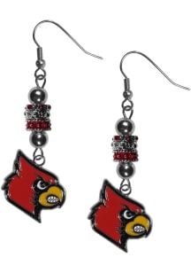 Louisville Cardinals Euro Bead Earrings Womens Earrings