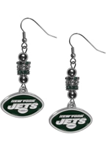 New York Jets Euro Bead Earrings Womens Earrings