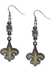 New Orleans Saints Euro Bead Earrings Womens Earrings