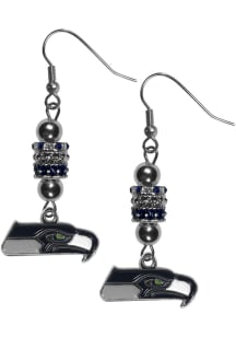 Seattle Seahawks Euro Bead Earrings Womens Earrings