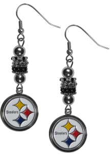 Pittsburgh Steelers Euro Bead Earrings Womens Earrings