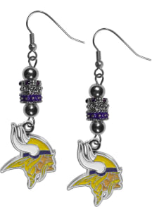 Minnesota Vikings Euro Bead Earrings Womens Earrings