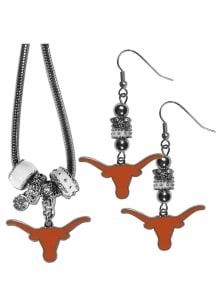 Texas Longhorns 2 Piece Euro Bead Womens Earrings