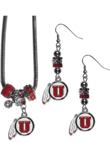 Utah Utes 2 Piece Euro Bead Womens Earrings