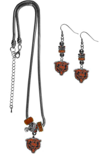 Chicago Bears 2 Piece Euro Bead Womens Earrings