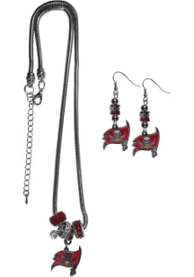 Tampa Bay Buccaneers 2 Piece Euro Bead Womens Earrings