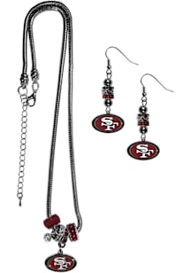 San Francisco 49ers 2 Piece Euro Bead Womens Earrings