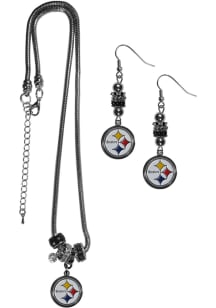 Pittsburgh Steelers 2 Piece Euro Bead Womens Earrings