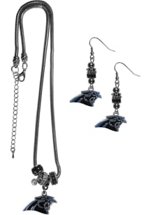 Carolina Panthers 2 Piece Euro Bead Womens Earrings
