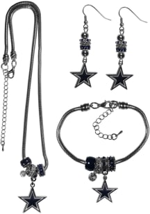 Dallas Cowboys 3 Piece Euro Bead Womens Earrings
