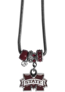 Mississippi State Bulldogs Euro Bead Necklace