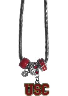 Euro Bead USC Trojans Womens Necklace - Grey