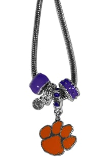 Clemson Tigers Euro Bead Necklace