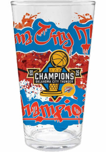 Oklahoma City Thunder 2025 NBA Finals Champions 16oz Shaker Pint Glass - White