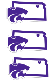 K-State Wildcats Home State Auto Decal - White