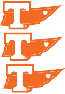 Tennessee Volunteers Home State Auto Decal - White