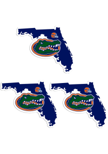 Florida Gators Home State Auto Decal - White