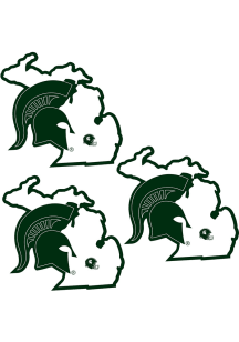 Michigan State Spartans Home State Auto Decal - White