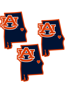 Auburn Tigers Home State Auto Decal - White