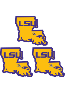 LSU Tigers Home State Auto Decal - White