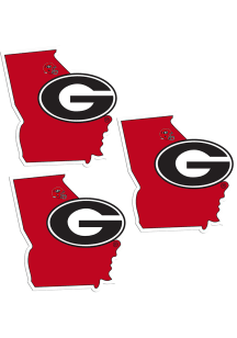 Georgia Bulldogs Home State Auto Decal - White