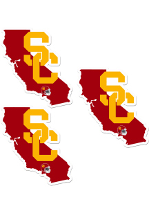 USC Trojans Home State Auto Decal - White
