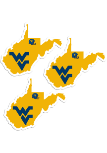 West Virginia Mountaineers Home State Auto Decal - White