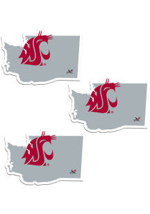 Washington State Cougars Home State Auto Decal - White