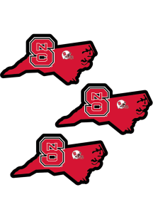 NC State Wolfpack Home State Auto Decal - White