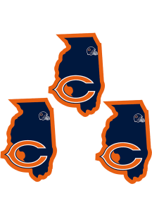 Chicago Bears Home State Auto Decal - White