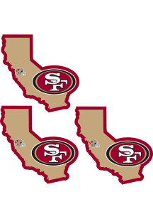 San Francisco 49ers Home State Auto Decal - White