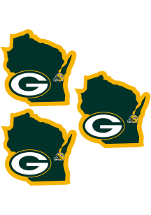 Green Bay Packers Home State Auto Decal - White