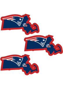 New England Patriots Home State Auto Decal - White