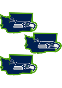 Seattle Seahawks Home State Auto Decal - White